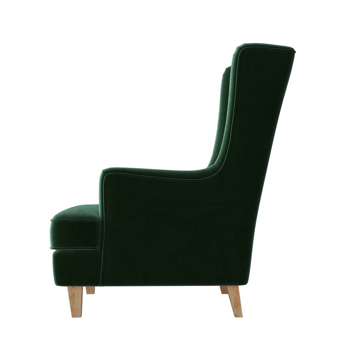 Brandt 2-in-1 Convertible Rocking Armchair showcasing a close-up of its plush velvet upholstery, button-tufted wingback design, and ergonomic armrest, highlighting its sophisticated craftsmanship and versatility.