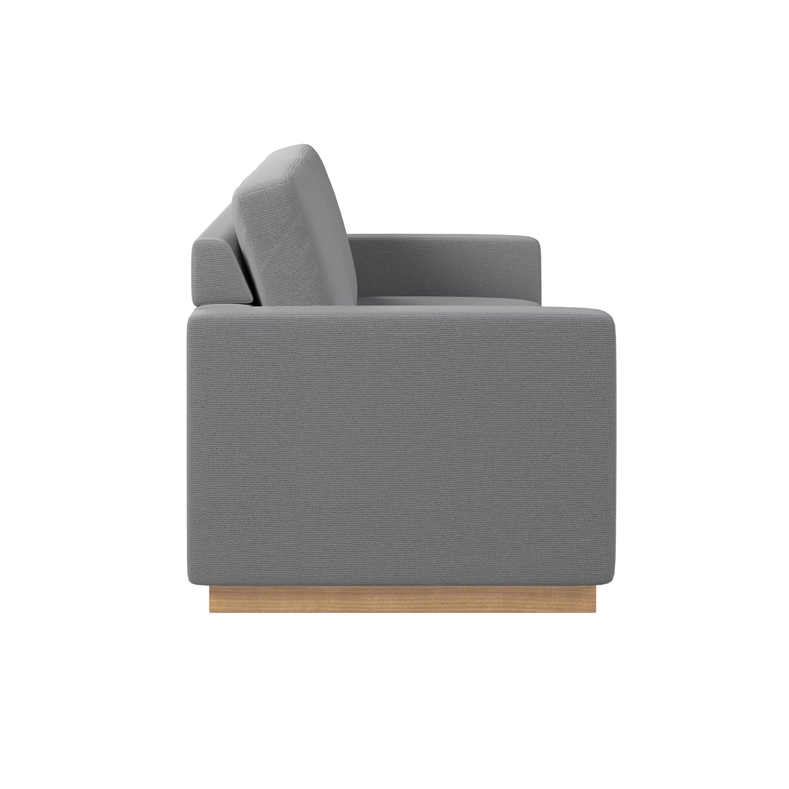 Celeste 3 Seater Hardwood Fabric Sofa; close-up of plush, removable cushions, showcasing durable construction with rubber wood legs, embodying comfort and modern elegance, ideal for diverse living room styles.