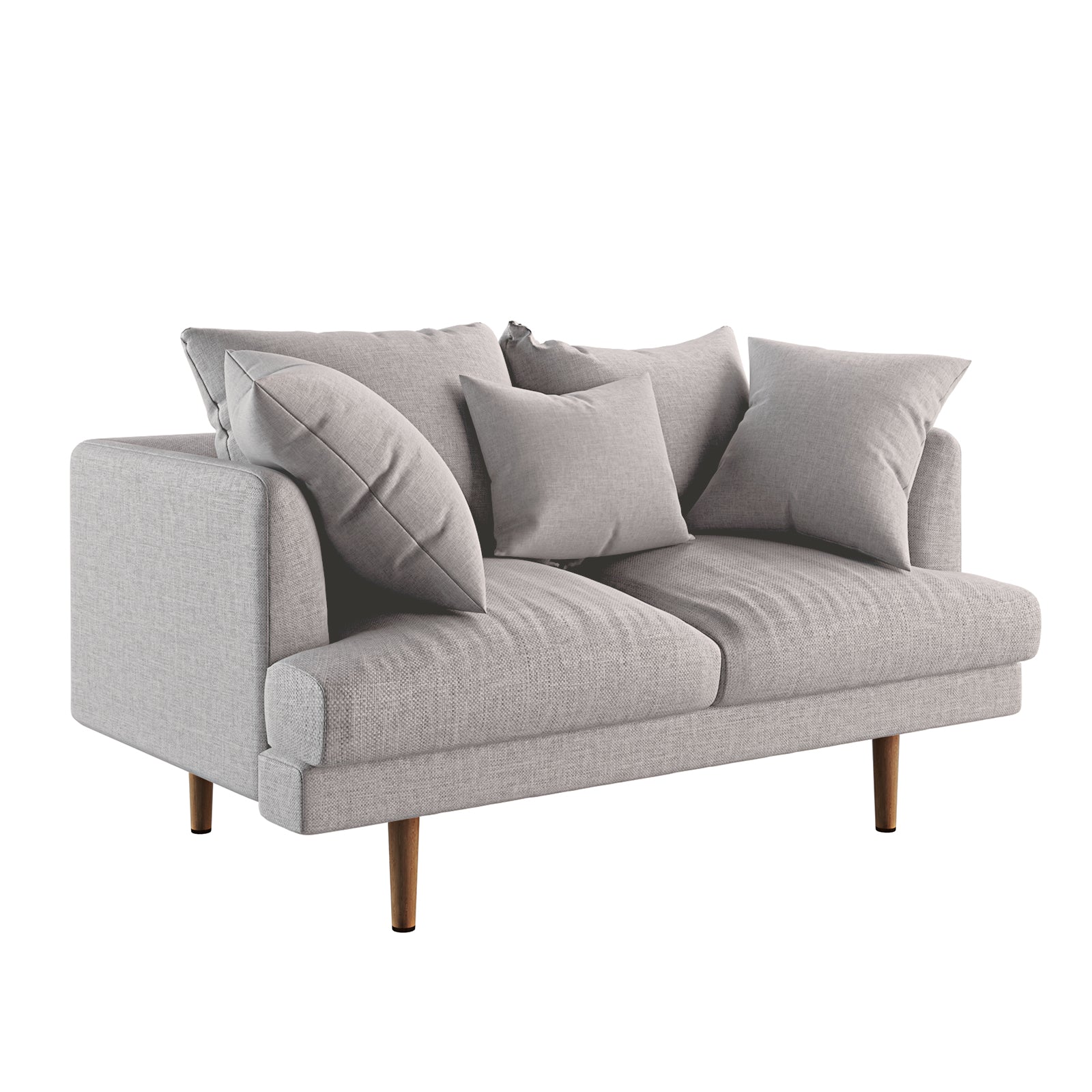 Colton 2 Seater Fabric Sofa Stone, showcasing its sleek design, plush cushions, and durable fabric, perfect for a modern living room setting.