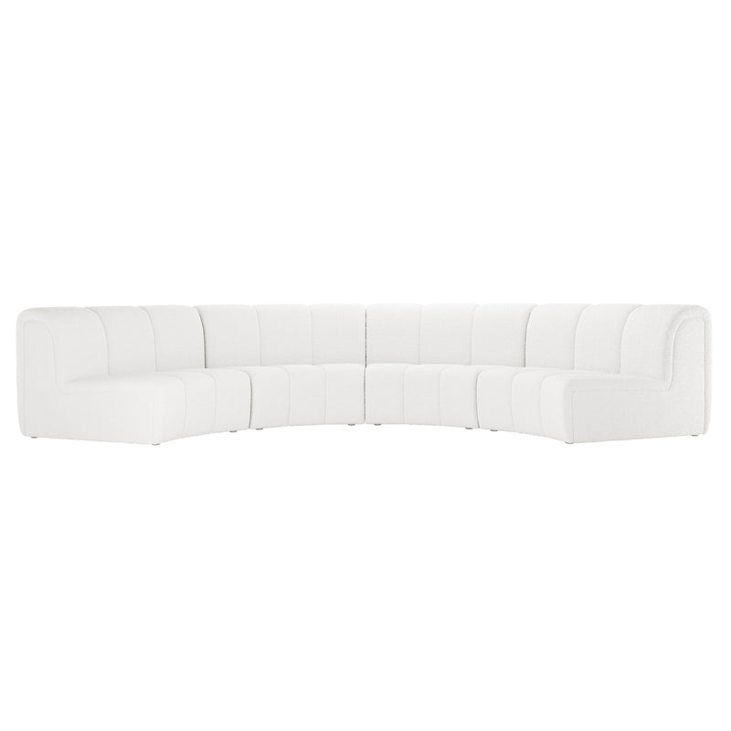 Corina 4 Seater Modular Boucle Sofa - Cream White