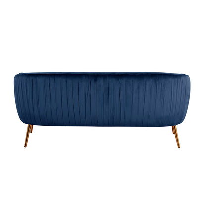 Evelyn 4 Seater Velvet Sofa Set Blue