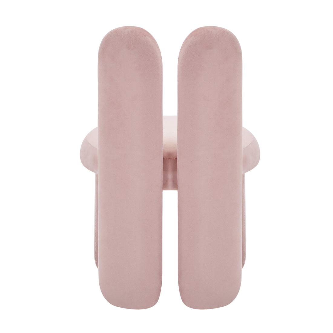 Flore Velvet Bunny Backrest Kids Chair Light Pink features a plush bunny-shaped backrest and soft velvet upholstery, offering a charming and comfortable seating option for children's spaces.