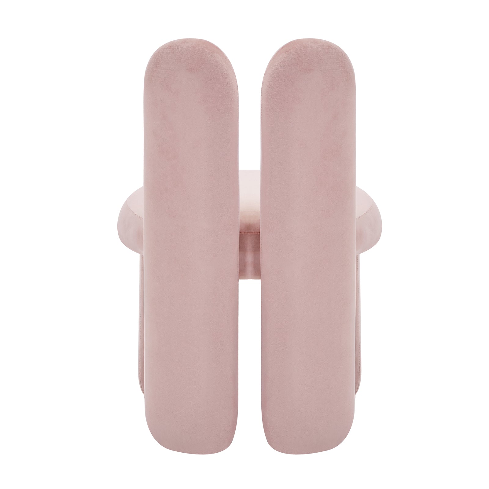 Flore Velvet Bunny Backrest Kids Chair Light Pink features a plush bunny-shaped backrest and soft velvet upholstery, offering a charming and comfortable seating option for children's spaces.