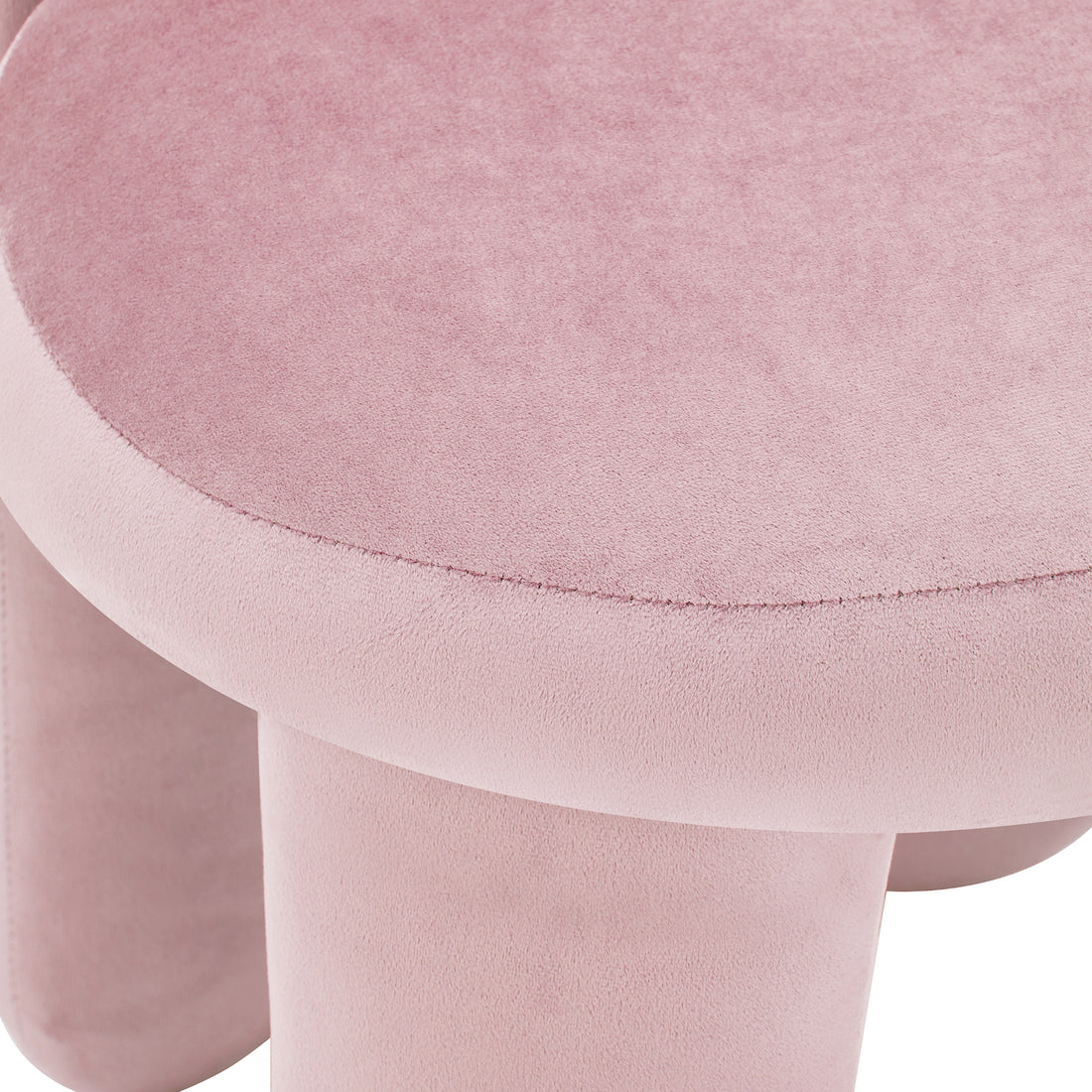 Flore Velvet Bunny Backrest Kids Chair Light Pink features a plush velvet covering and a whimsical bunny-shaped backrest, designed for comfort and charm, perfect for enhancing any child's room.