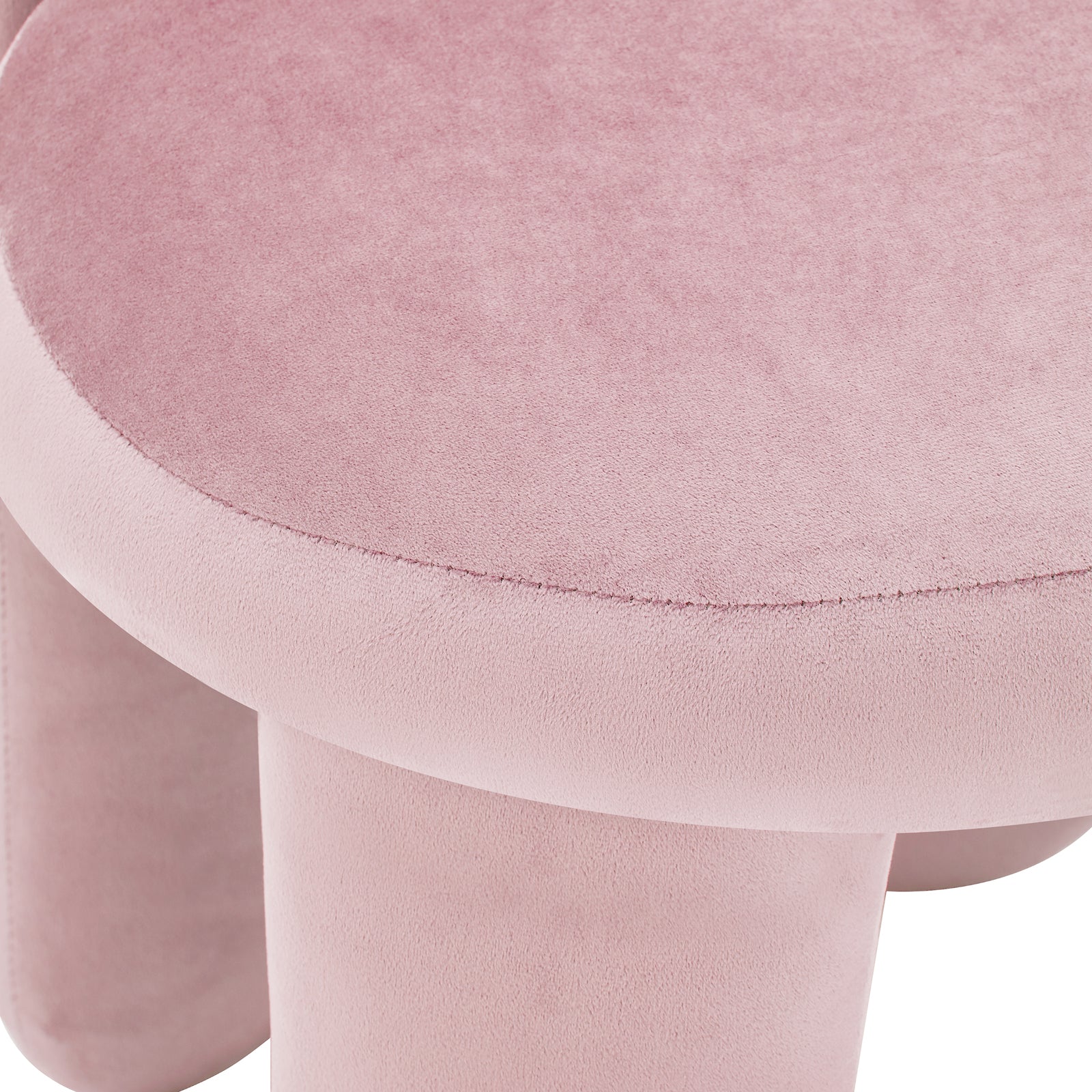 Flore Velvet Bunny Backrest Kids Chair Light Pink features a plush velvet covering and a whimsical bunny-shaped backrest, designed for comfort and charm, perfect for enhancing any child's room.
