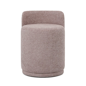 Hiboa Chenille Ottoman Stool in Light Pink