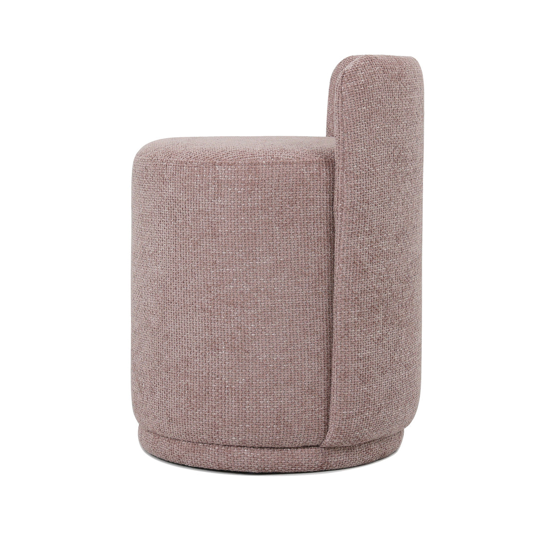 Hiboa Chenille Ottoman Stool Light Pink, showcasing plush chenille upholstery with thick foam padding, designed as a versatile piece for seating, footrest, or accent table with a solid wood frame.