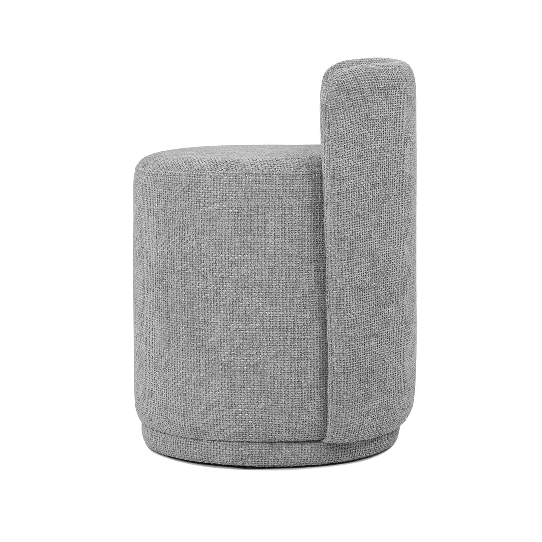 Close-up of the Hiboa Chenille Ottoman Stool, showcasing its plush chenille upholstery and sturdy construction. The stool's modern design is evident, highlighting its versatility as a seat or footrest.