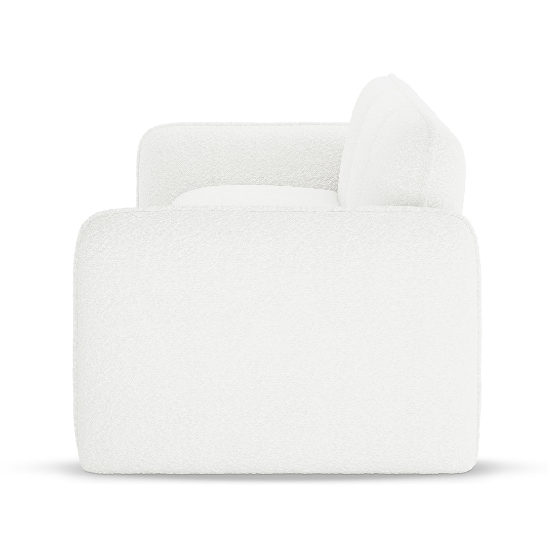 Ivano 4 Seater Boucle Upholstered Sofa - Cream White