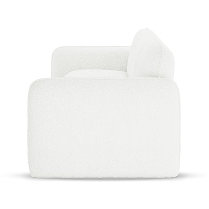 Ivano 4 Seater Boucle Upholstered Sofa - Cream White