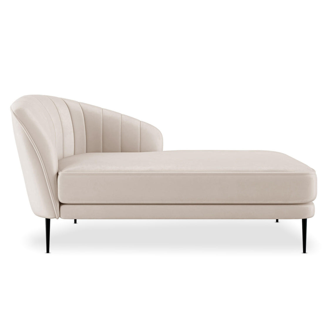 Kaj Velvet Daybed - Right Armrest - Cream