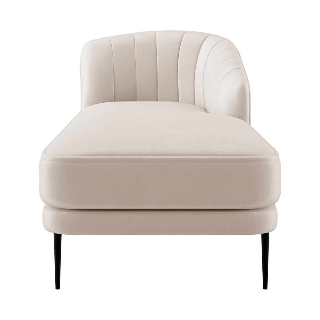 Kaj Velvet Daybed - Right Armrest - Cream