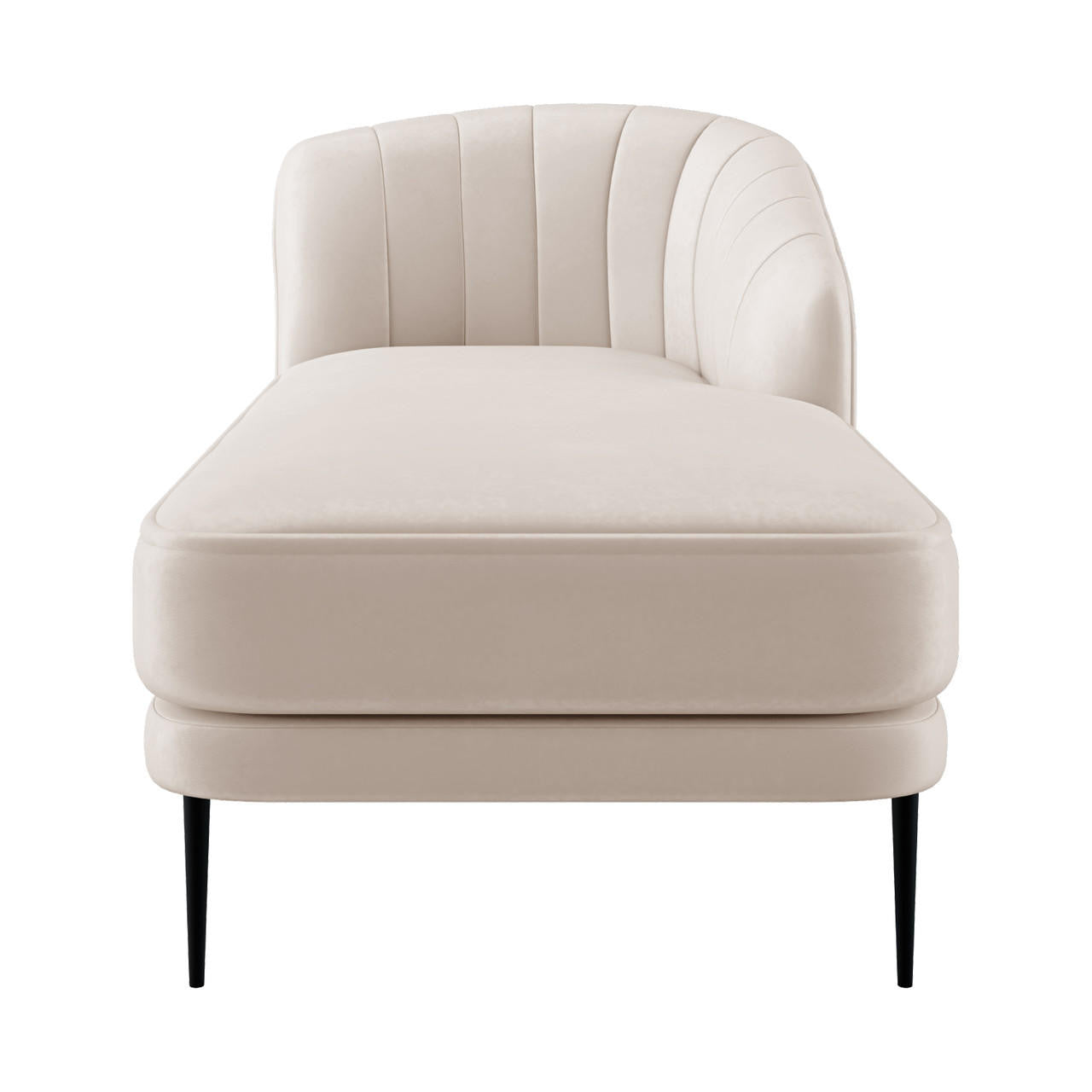 Kaj Velvet Daybed - Right Armrest - Cream