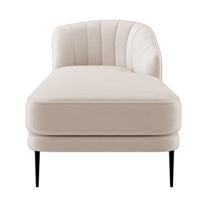 Kaj Velvet Daybed - Right Armrest - Cream