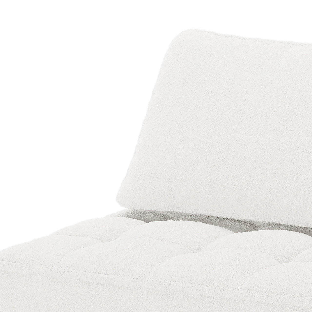 Kazumi 2 Seater Boucle Modular Sofa Set - Cream White