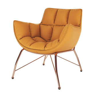 Larisa PU Leather Upholstered Accent Chair - Golden Tan