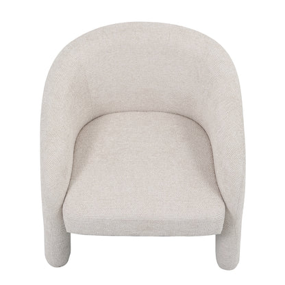 Marlona Linen Chenille Accent Armchair features a close-up of its plush chenille fabric and curved armrest, highlighting the ergonomic design and solid wood frame, epitomizing comfort and style.