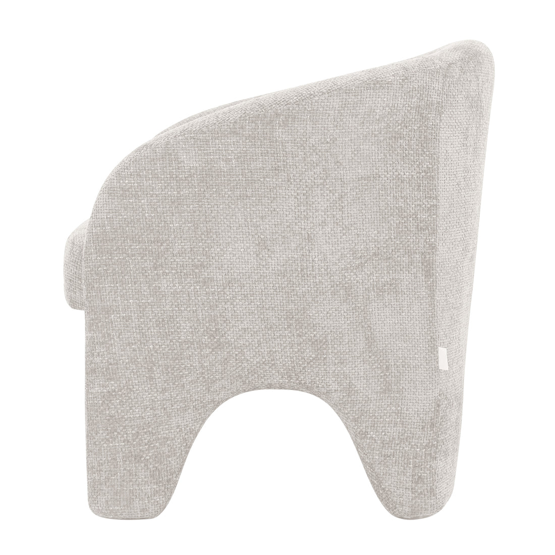 Marlona Linen Chenille Accent Armchair showing its plush chenille fabric, cushioned seat, and curved silhouette, highlighting its ergonomic design and sturdy solid wood frame.