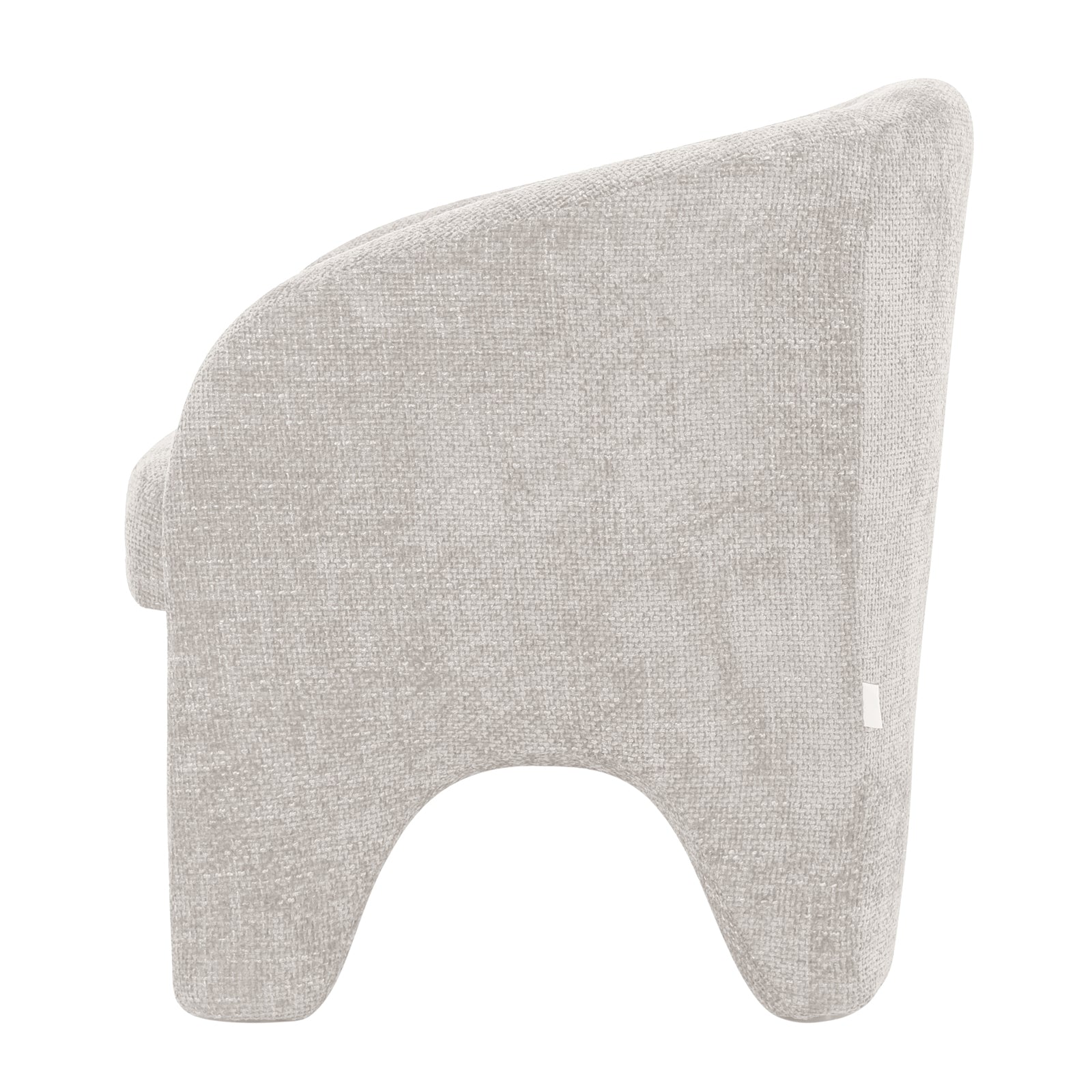 Marlona Linen Chenille Accent Armchair showing its plush chenille fabric, cushioned seat, and curved silhouette, highlighting its ergonomic design and sturdy solid wood frame.