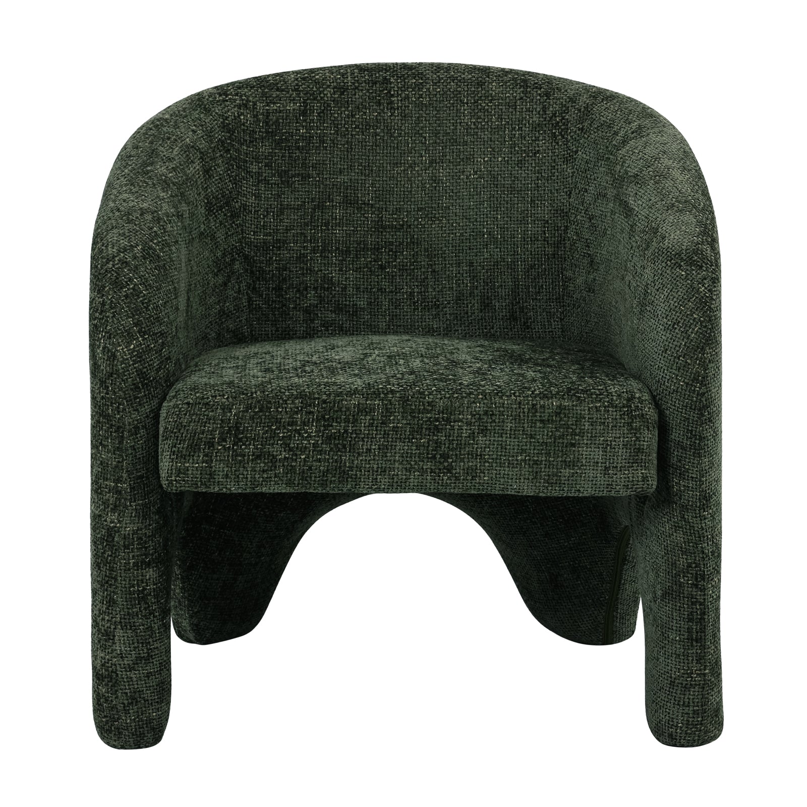 Marlona Linen Chenille Accent Armchair featuring a plush, textured chenille surface, cushioned seat, and curved silhouette. Ideal for stylish comfort in any room with its ergonomic, solid wood frame.