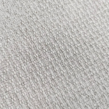 Millie 6-Seater Fabric Corner Chaise Sofa in warm light grey, showcases a close-up of its textured fabric surface, highlighting the sofa's plush and durable design, perfect for stylish, comfortable living.