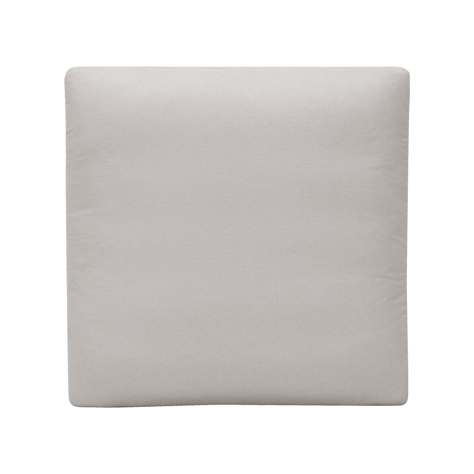 Close-up of the Millie Fabric Ottoman Modular Sofa in a warm light grey, showcasing its wavy patterned texture, highlighting its plush, deep seating and sturdy build, ideal for versatile living space use.