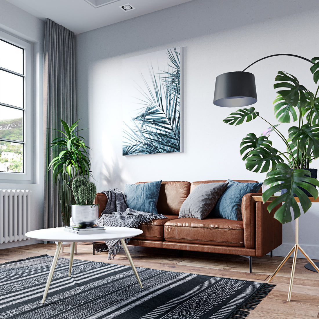 Oslo 3 Seater PU Leather Sofa features a sleek, modern design with PU leather upholstery and sturdy metal legs, offering a comfortable and stylish seating option for contemporary living rooms.