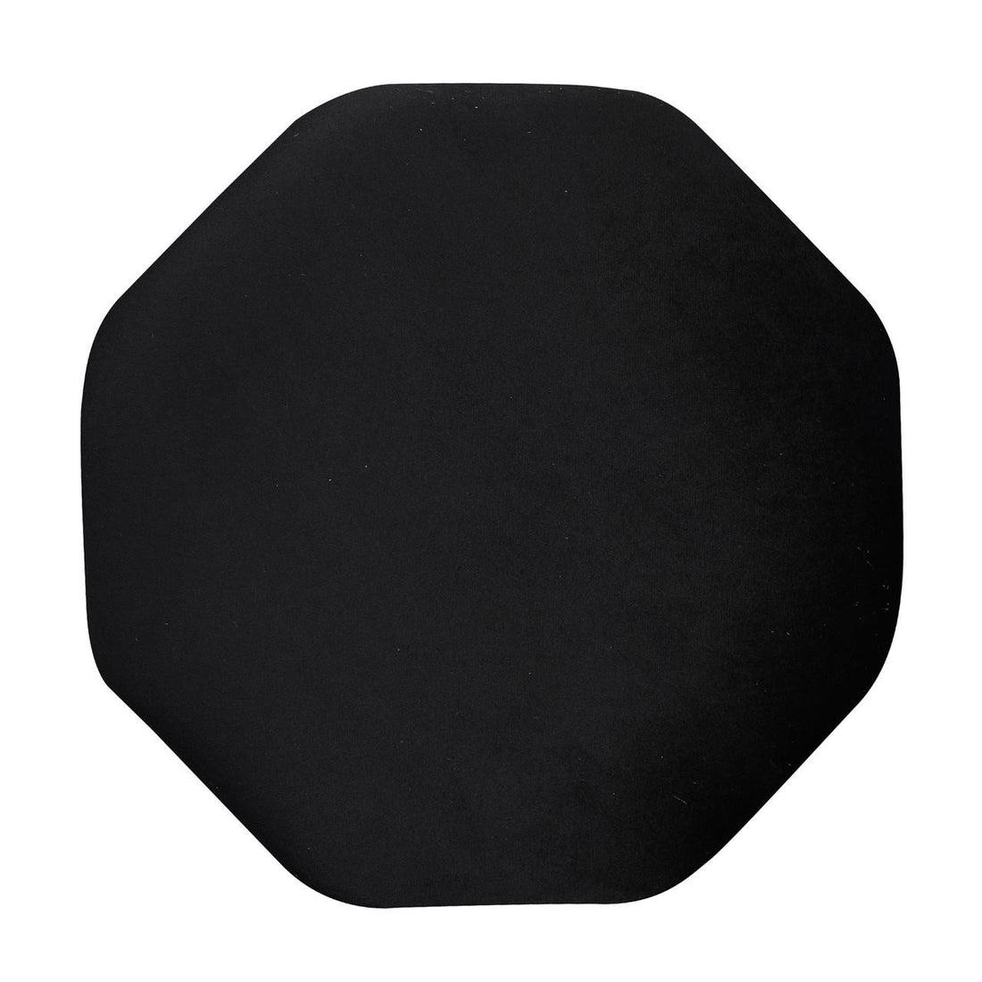 Paisley Velvet Round Accent Stool with Cushion in Black, featuring a plush, elegant design with a soft velvet cover, perfect for enhancing any living space or vanity area.