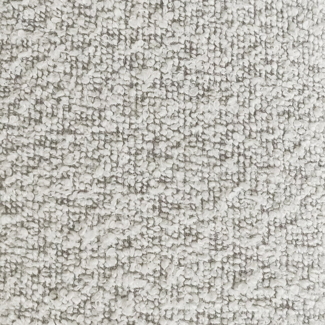 Close-up of the Parisa 1 Seater Tufted Boucle Sofa in Light Grey, highlighting the textured, looped boucle fabric and tufted design, showcasing its luxurious and modern aesthetic.