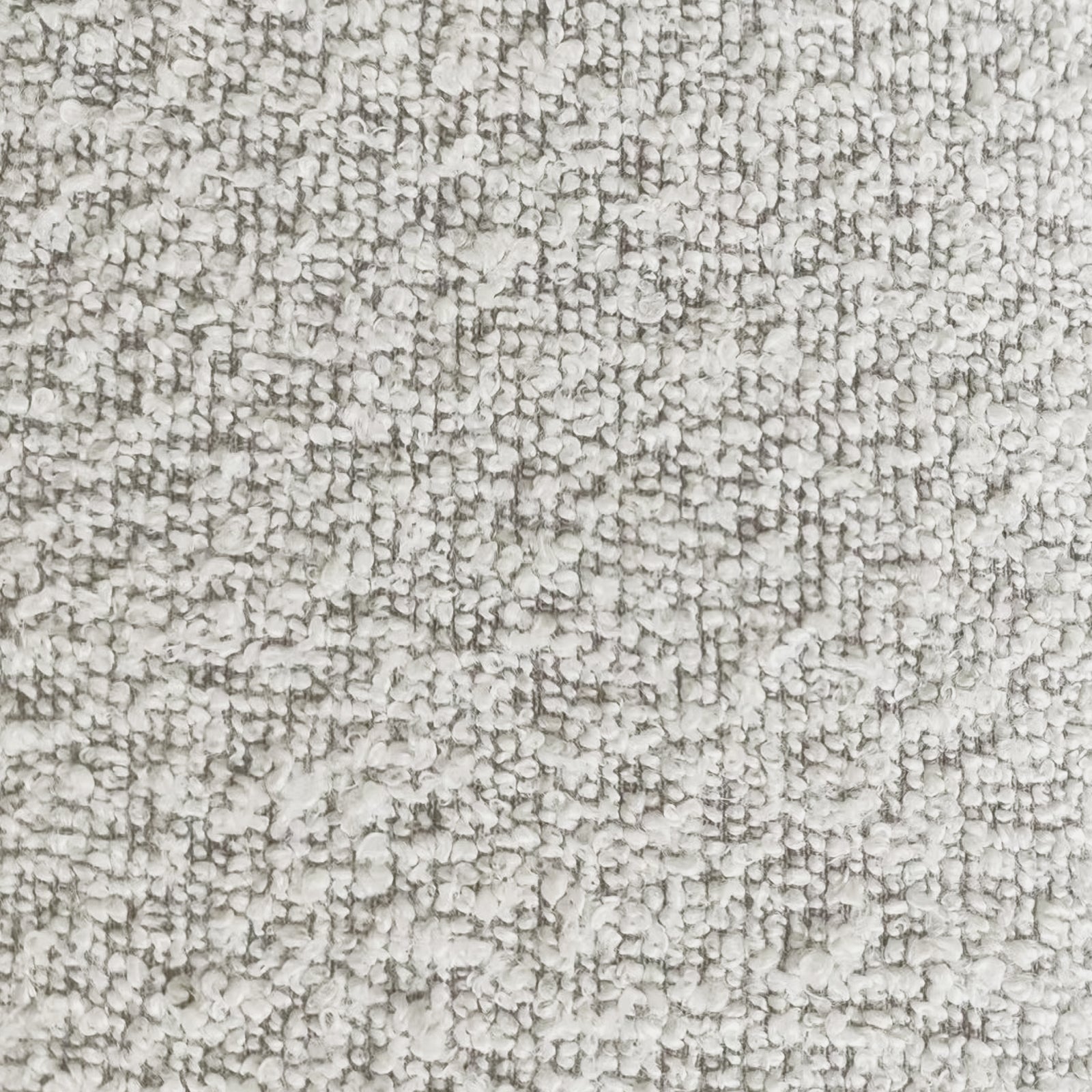 Close-up of the Parisa 1 Seater Tufted Boucle Sofa in Light Grey, highlighting the textured, looped boucle fabric and tufted design, showcasing its luxurious and modern aesthetic.
