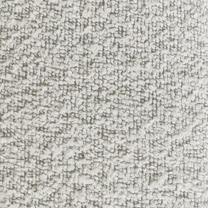 Close-up of the Parisa 1 Seater Tufted Boucle Sofa in Light Grey, highlighting the textured, looped boucle fabric and tufted design, showcasing its luxurious and modern aesthetic.