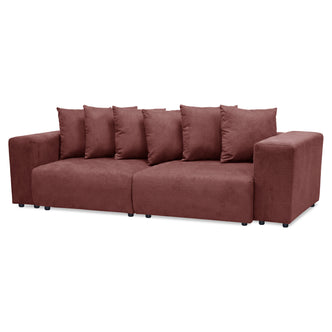 Modern sectional sofa on white background