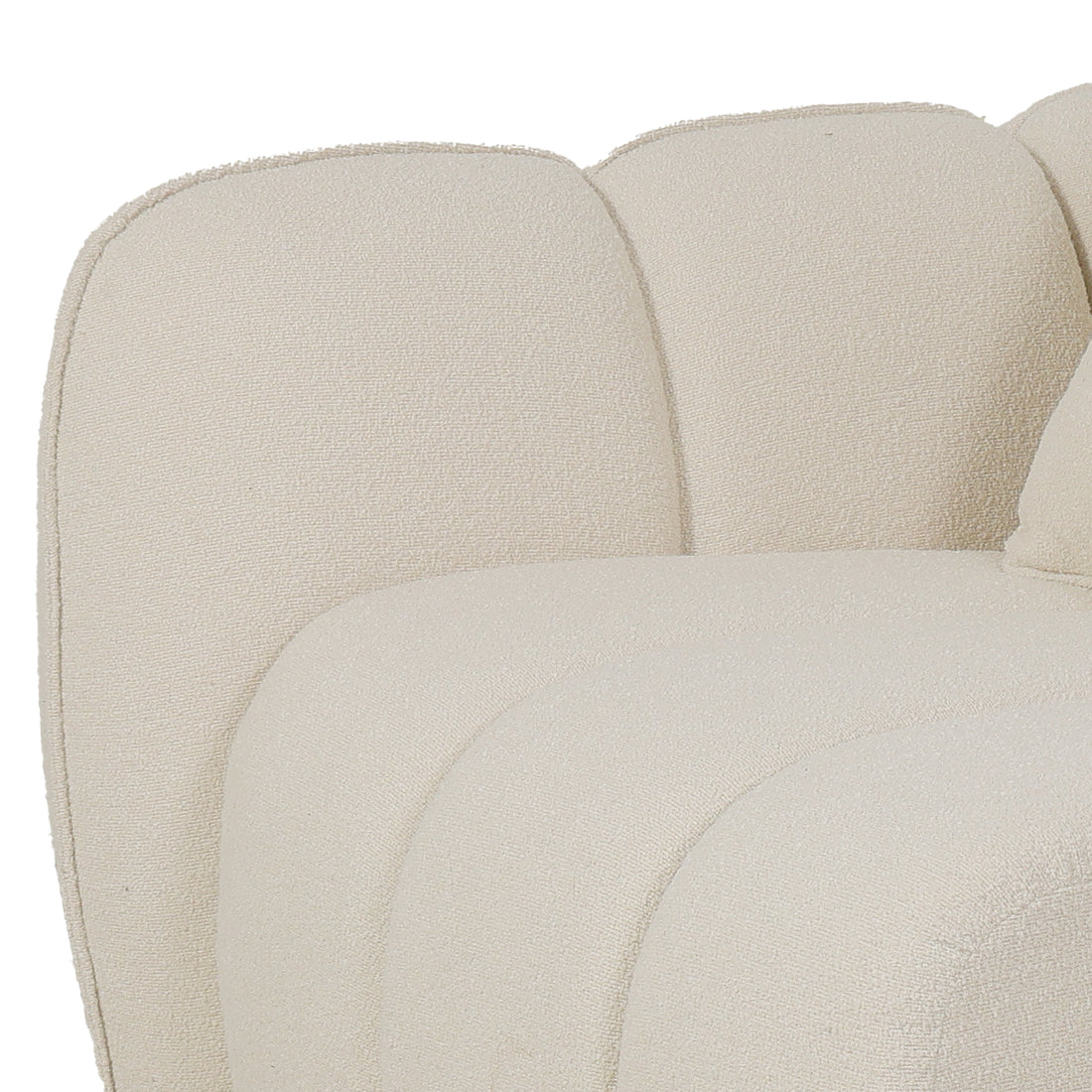 Rendon 3 Seater Performance Boucle Sofa in Cream White