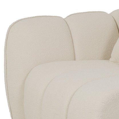 Rendon 3 Seater Performance Boucle Sofa in Cream White