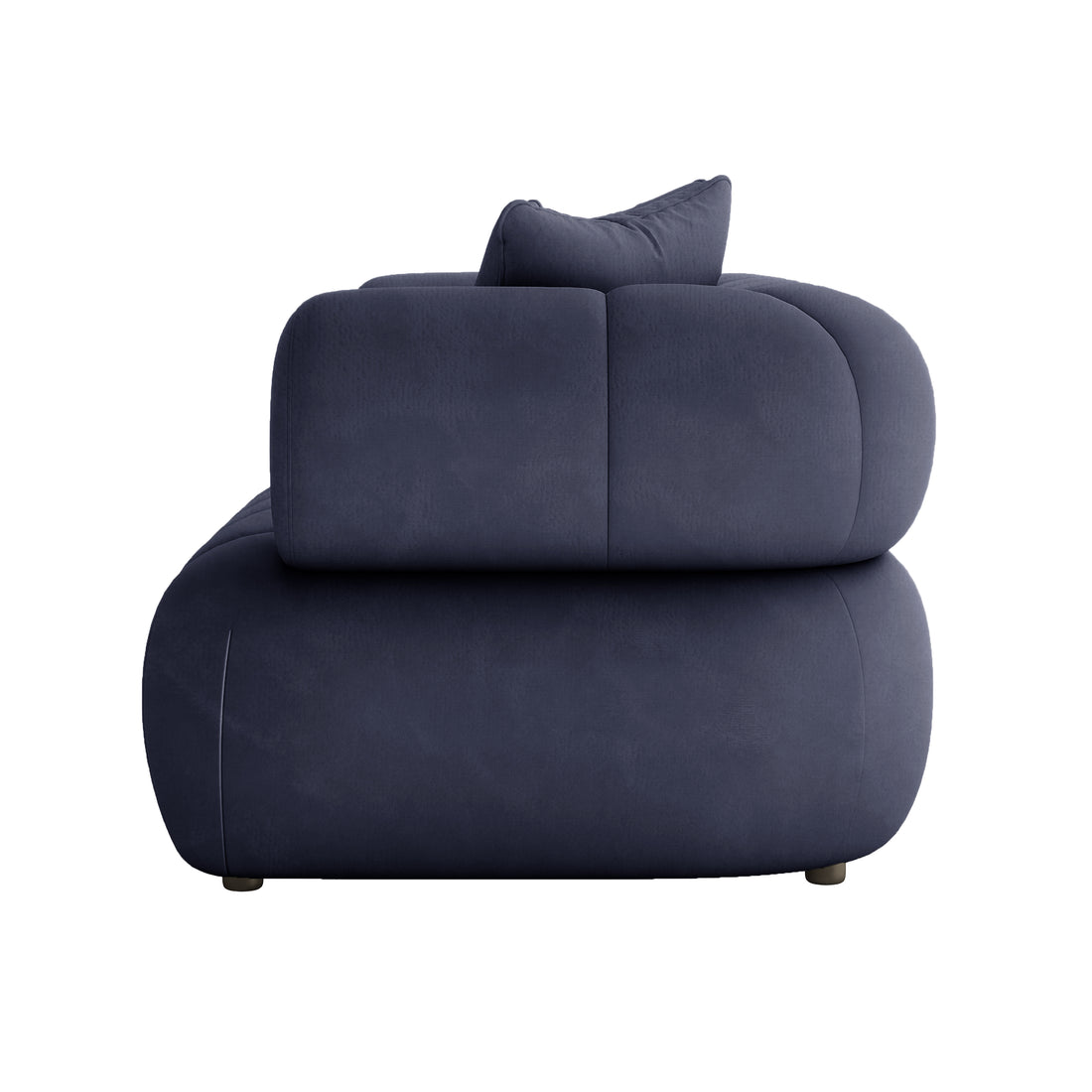 Samira 5 Seater Velvet Sofa Set - Navy Blue, showcasing its plush velvet upholstery, firm cushions, and elegant design, highlighting the luxurious seating area and sturdy construction.