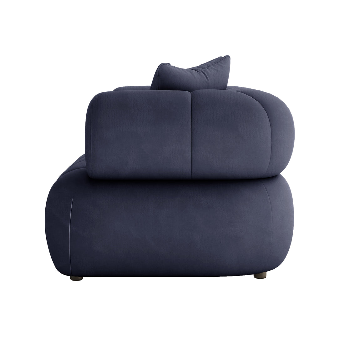 Samira 2 Seater Velvet Sofa - Navy Blue, showcasing its plush velvet upholstery and sturdy build, perfect for adding elegance and comfort to any living space.