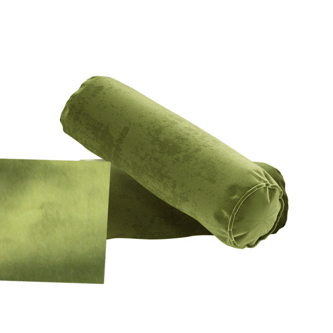 Sollia 3-Seater Velvet Sofa in jade green, featuring plush velvet upholstery with matching bolster pillows, on a white background. The sofa's elegant design and luxurious fabric enhance its contemporary appeal.