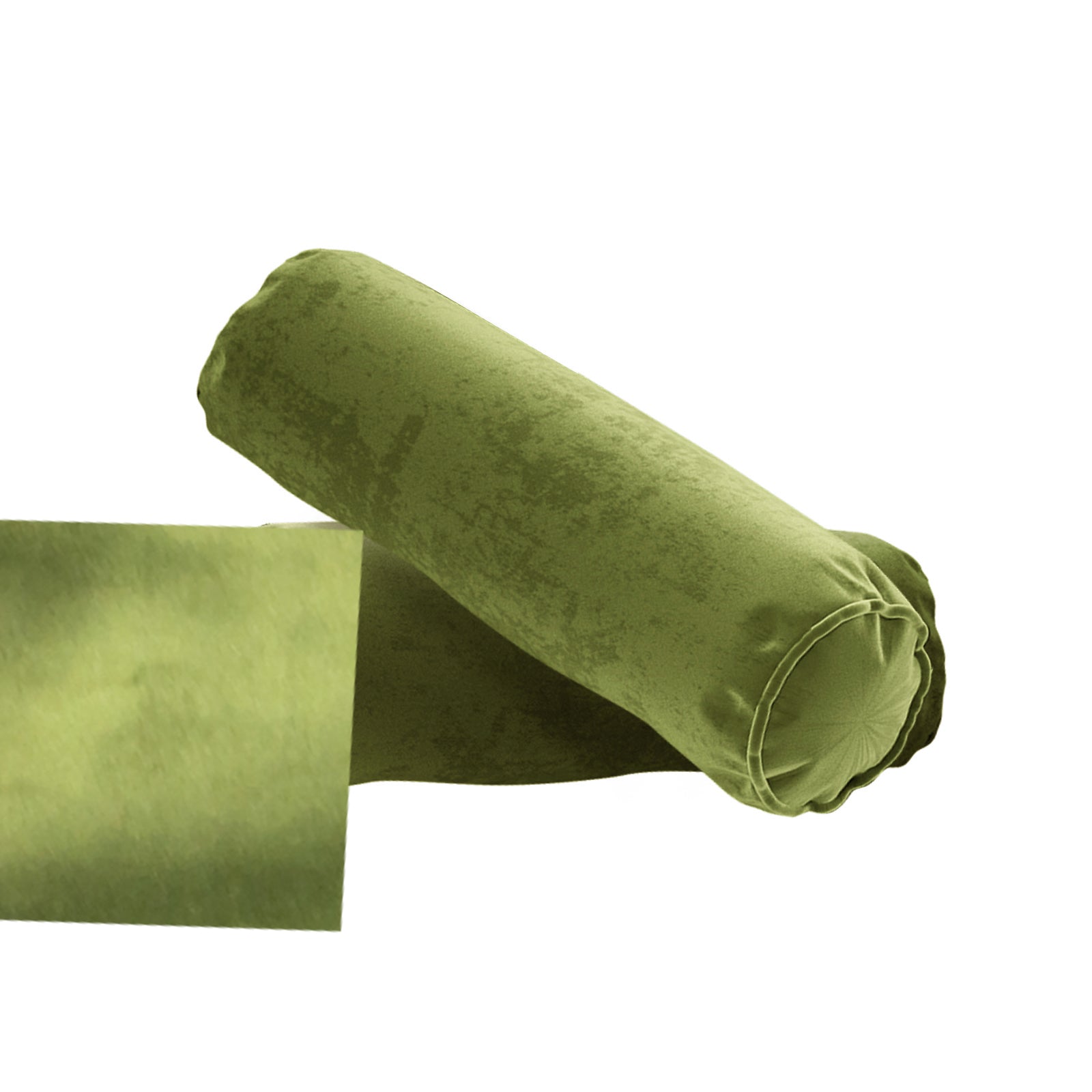 Sollia 3-Seater Velvet Sofa in jade green, featuring plush velvet upholstery with matching bolster pillows, on a white background. The sofa's elegant design and luxurious fabric enhance its contemporary appeal.