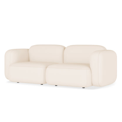 Soraya 2 Seater Modular Velvet Sofa Set, showcasing its plush velvet fabric and modern design, highlighting the sofa's elegant and comfortable seating arrangement.