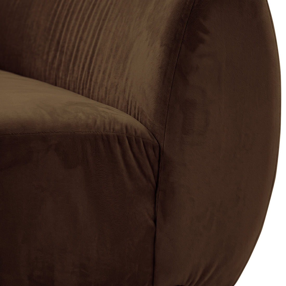 Talor 4 Seater Modular Curved Velvet Sofa in Warm Taupe Brown
