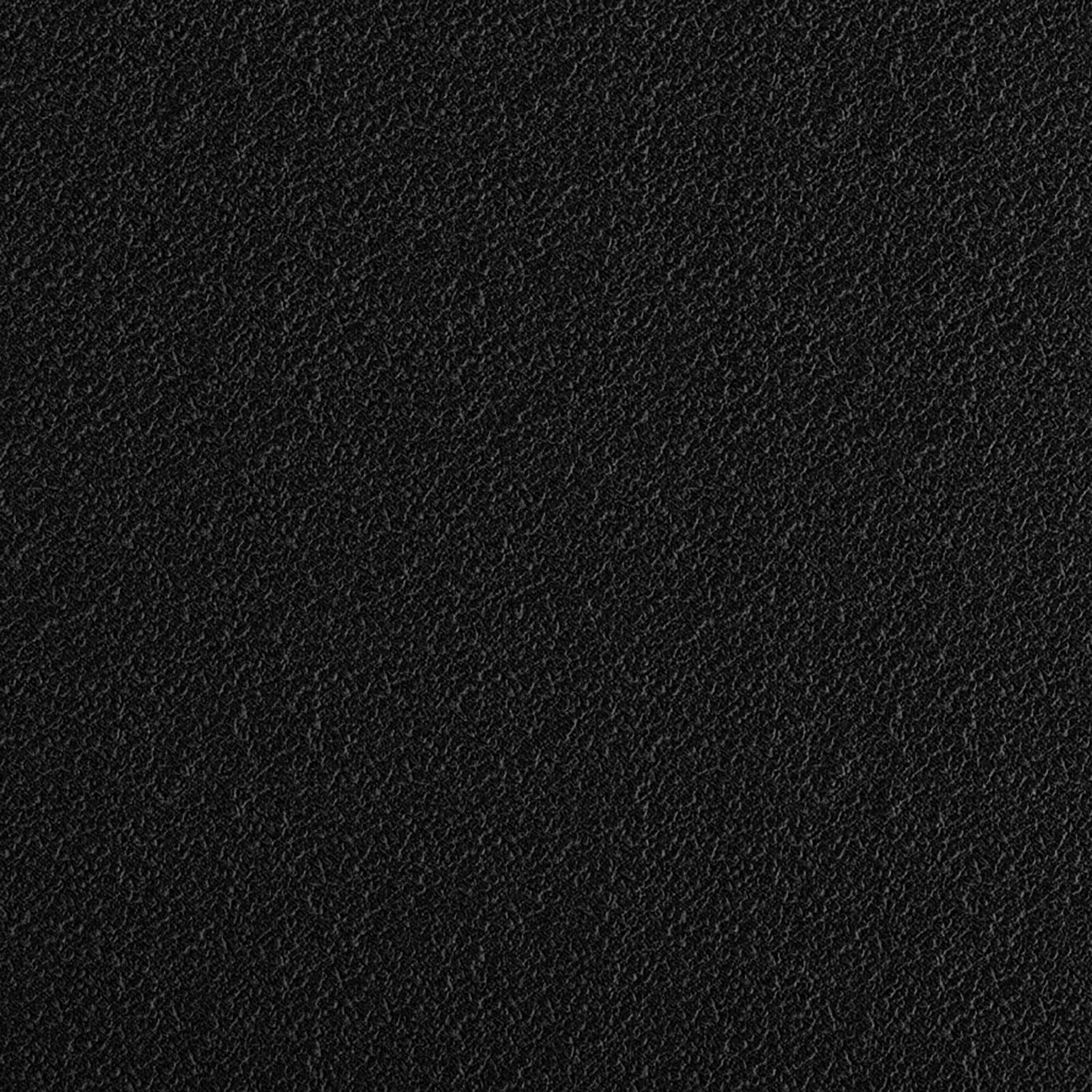 Zamira Large Boucle Storage Ottoman Bench features a close-up of its finely textured surface, showcasing the subtle grain pattern of the luxurious black leather-like material.