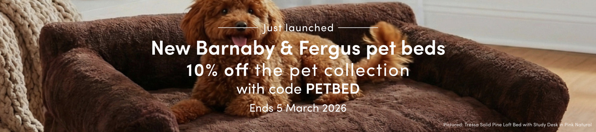 New Barnaby & Fergus Pet Beds. 10% Off the pet collection with code PETBED