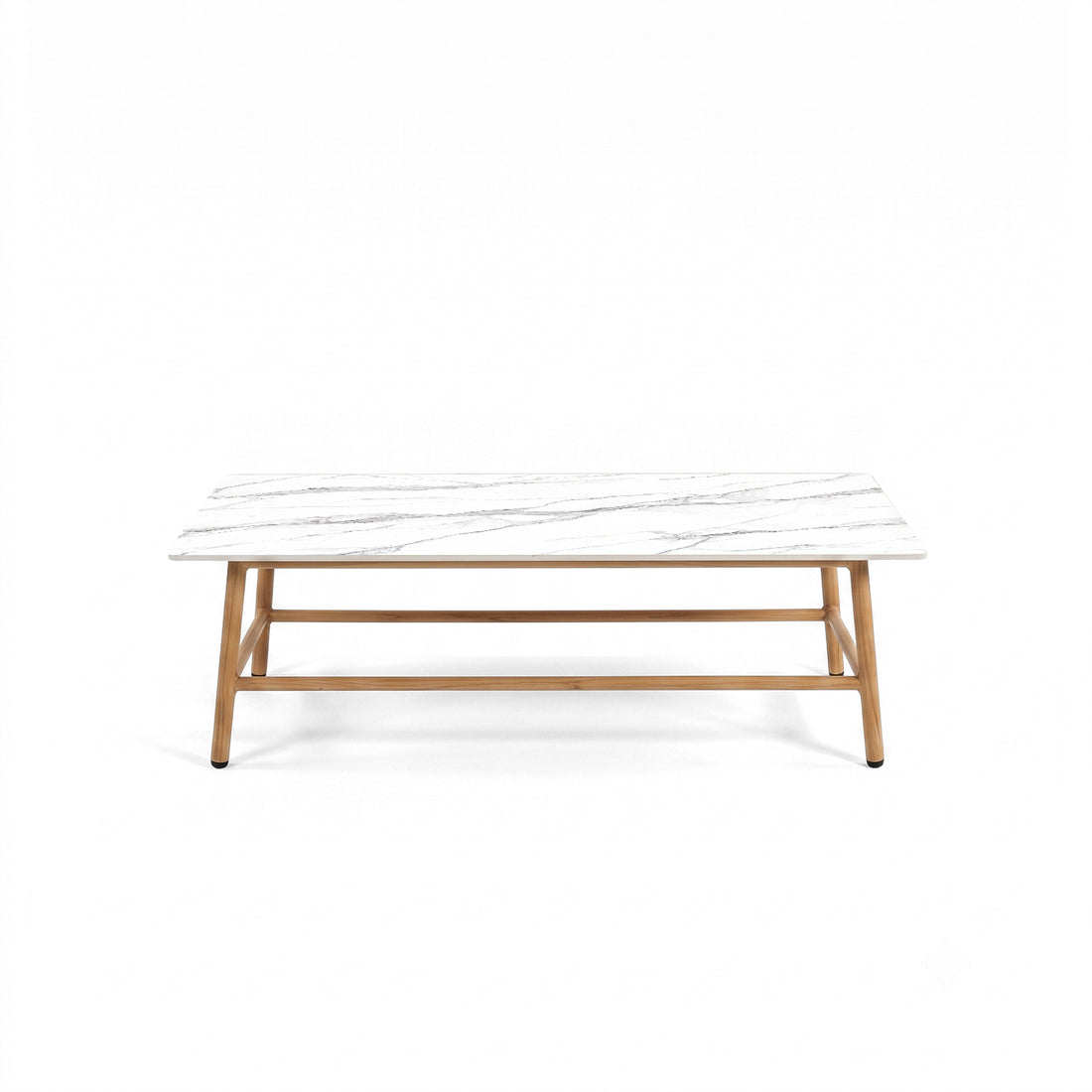 Rectangular coffee table on white background