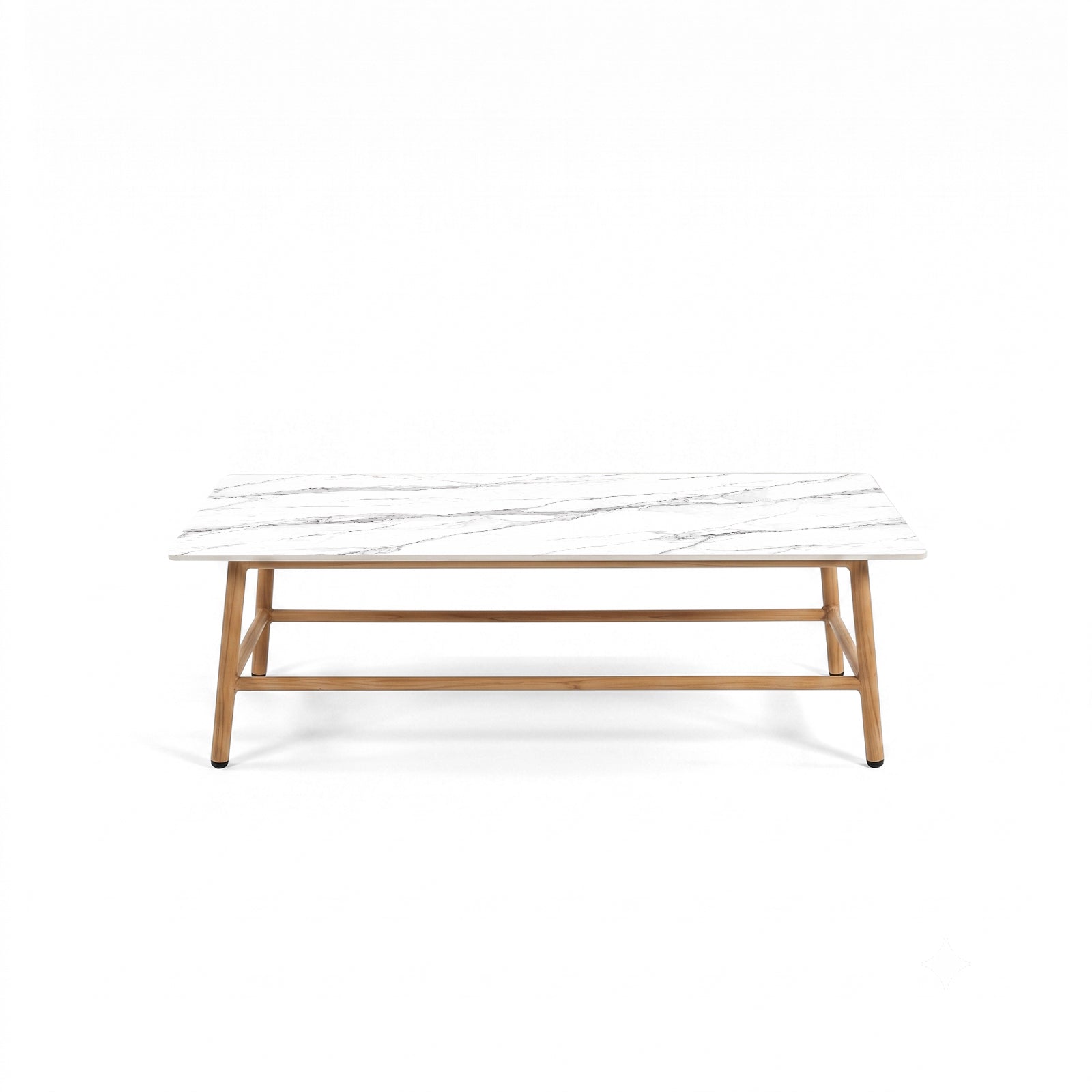 Rectangular coffee table on white background