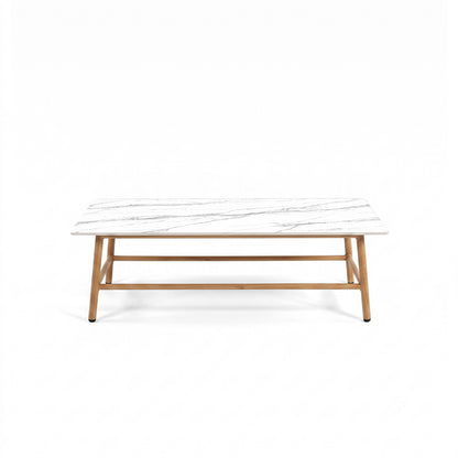 Rectangular coffee table on white background