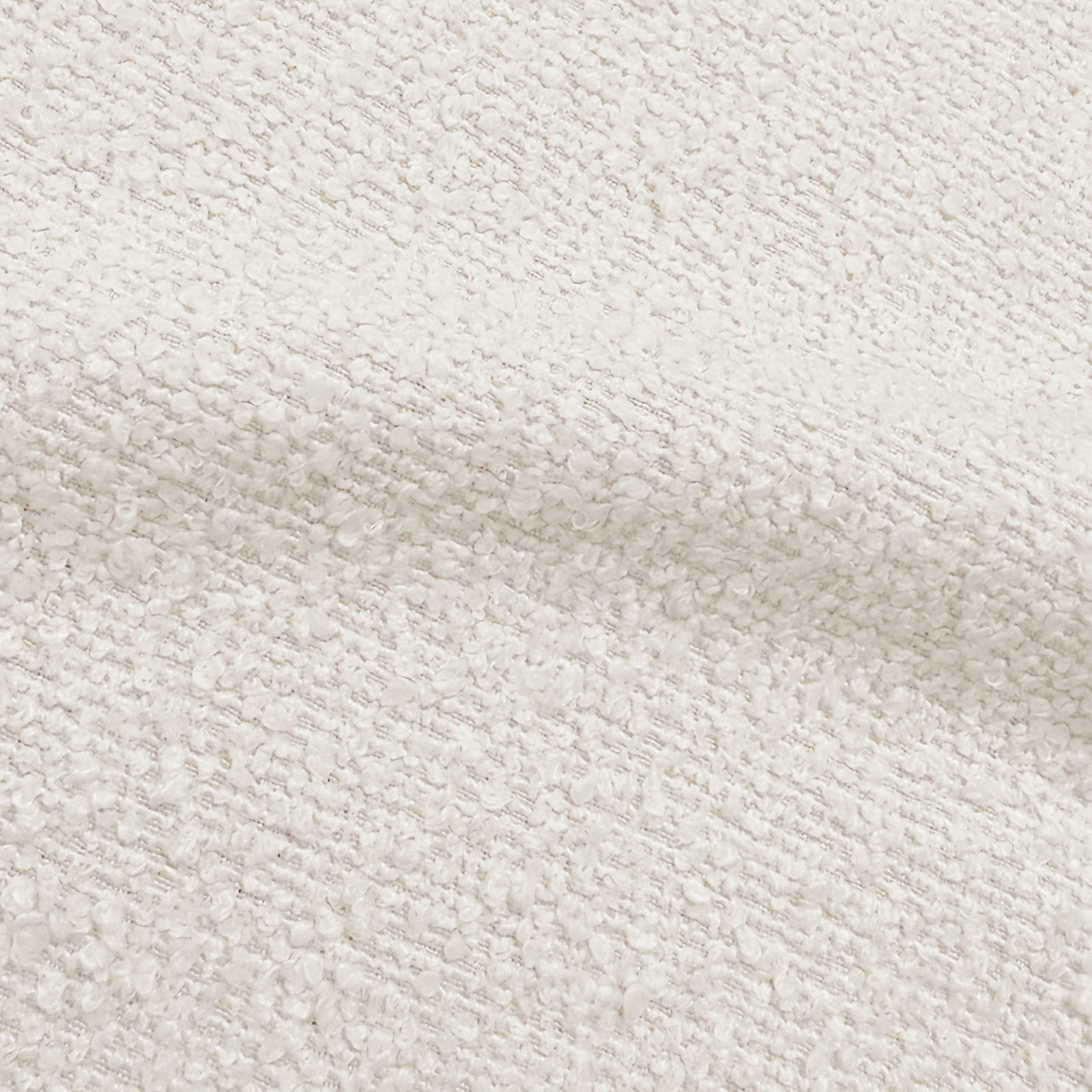 Detail close-up of off-white woven upholstery fabric texture
