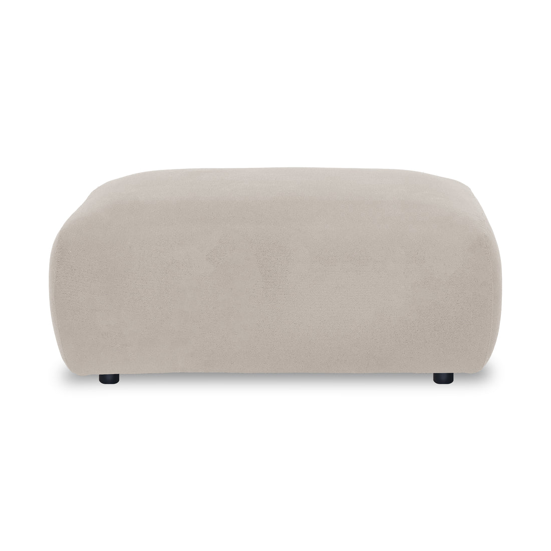 Modern beige ottoman on white background
