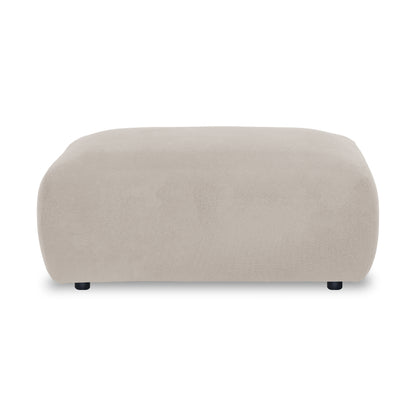 Modern beige ottoman on white background
