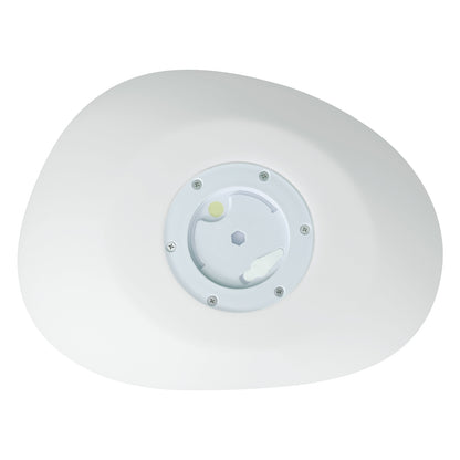 Ceiling-mount view showing a white plastic housing and mounting plate. Not the Solar Charging Outdoor LED Rock Light Waterproof Stone Lamp, which integrates seamlessly into gardens, offering solar lighting and vivid color control.