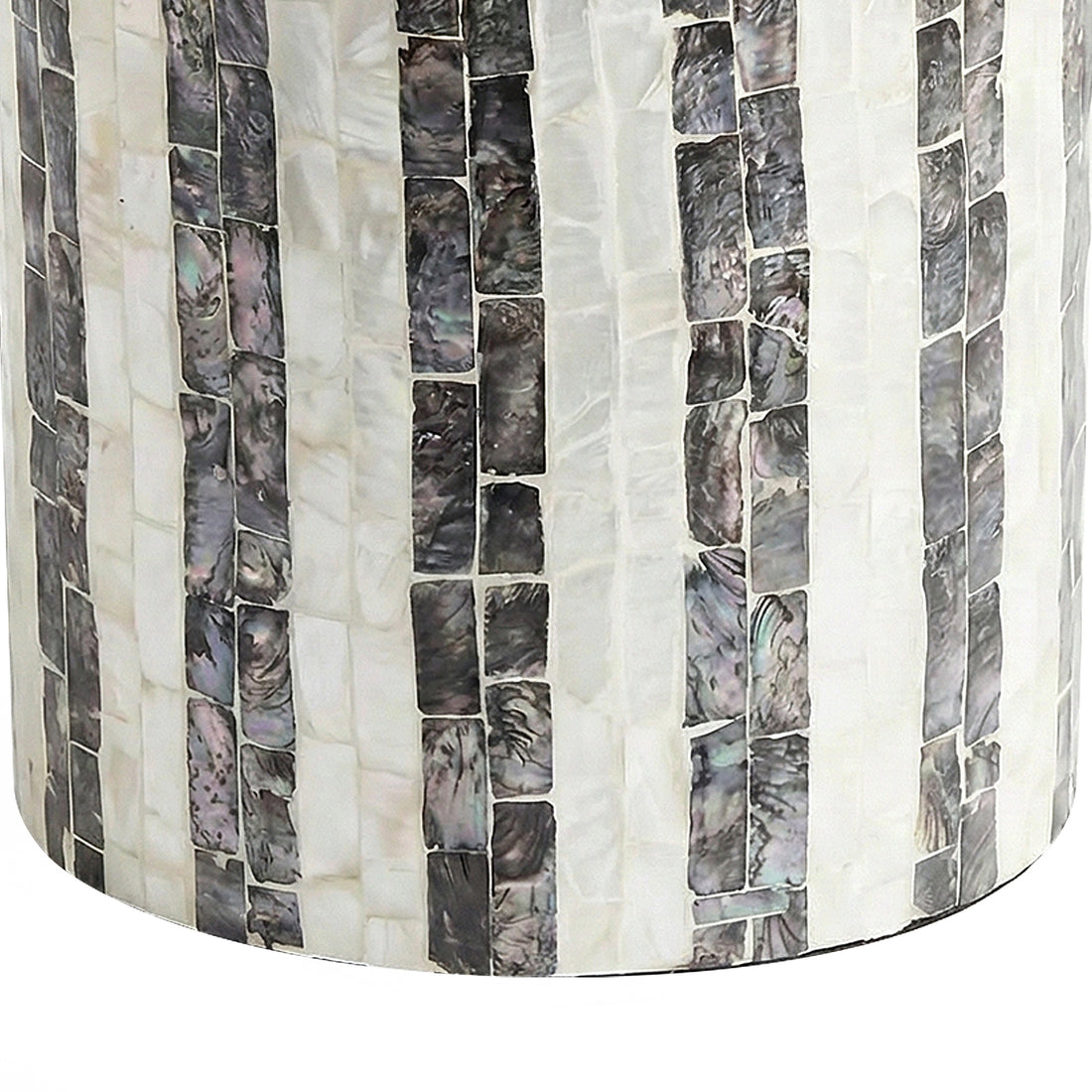 Extreme close-up of mosaic tile pattern on white background